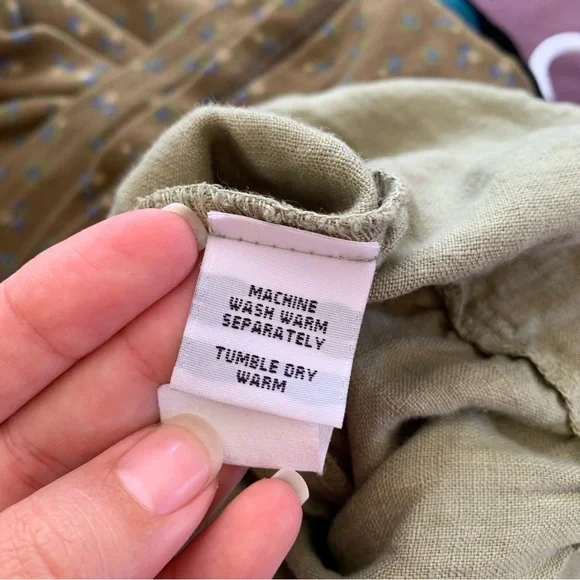 Cut Loose Green Linen Tiered Midi Skirt Size Medium - Picture 6 of 6